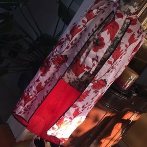 Silky floral cape